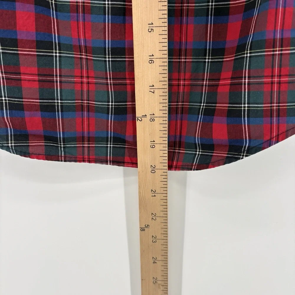 Ralph Lauren Boys Multicolor‎ Red Plaid Button Down Shirt Size 7
